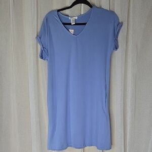Chic Light Blue Short Sleeve Dress